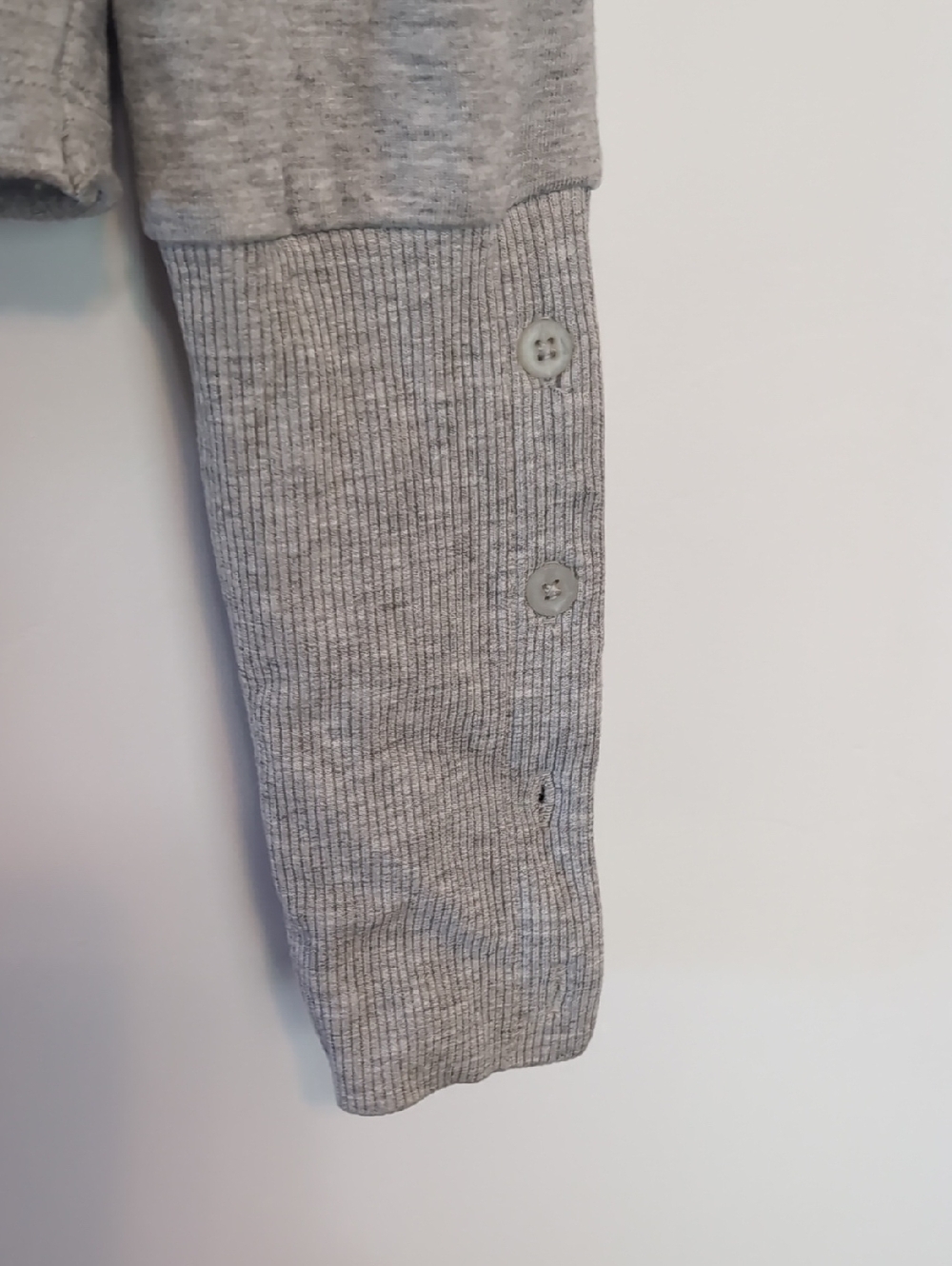 Nike Dri-Fit Heather Gray Cropped Hooded Long Sleeve Top Size Medium - Picture 3 of 6